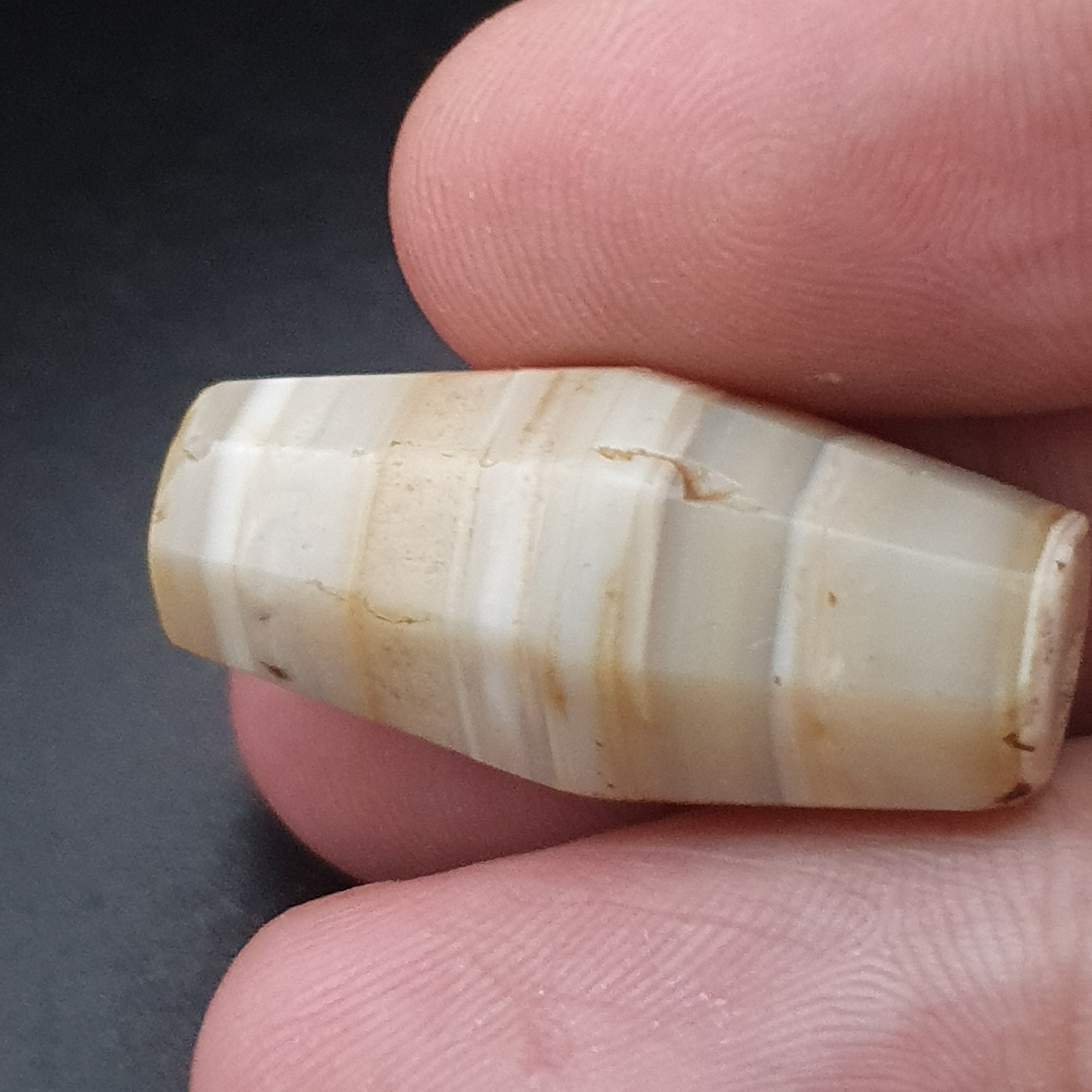 Ancient Yemeni Suliemani Natural Pattern Agate Bead