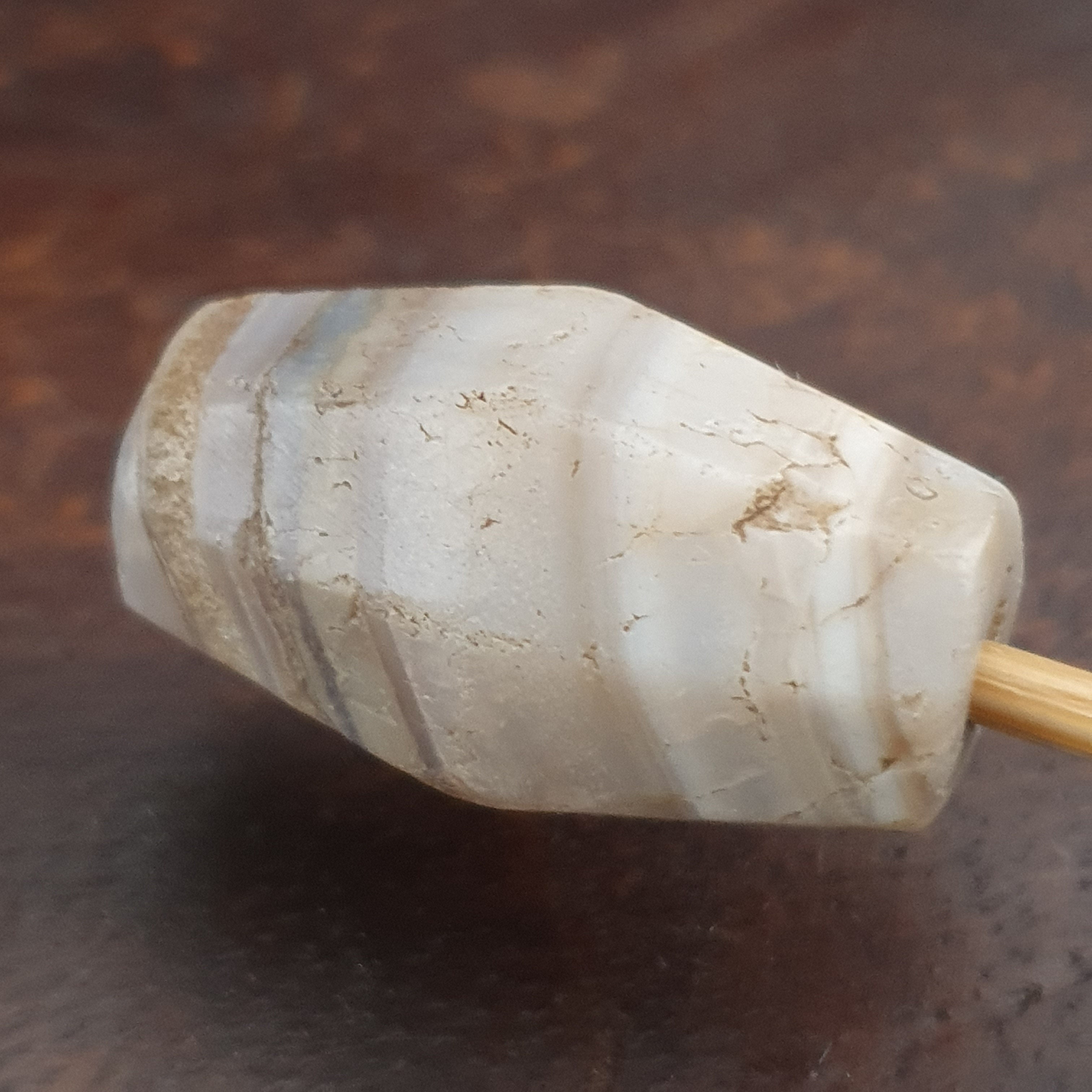 Ancient Rare Natural Stripe Suliemani Agate Bead Amulet