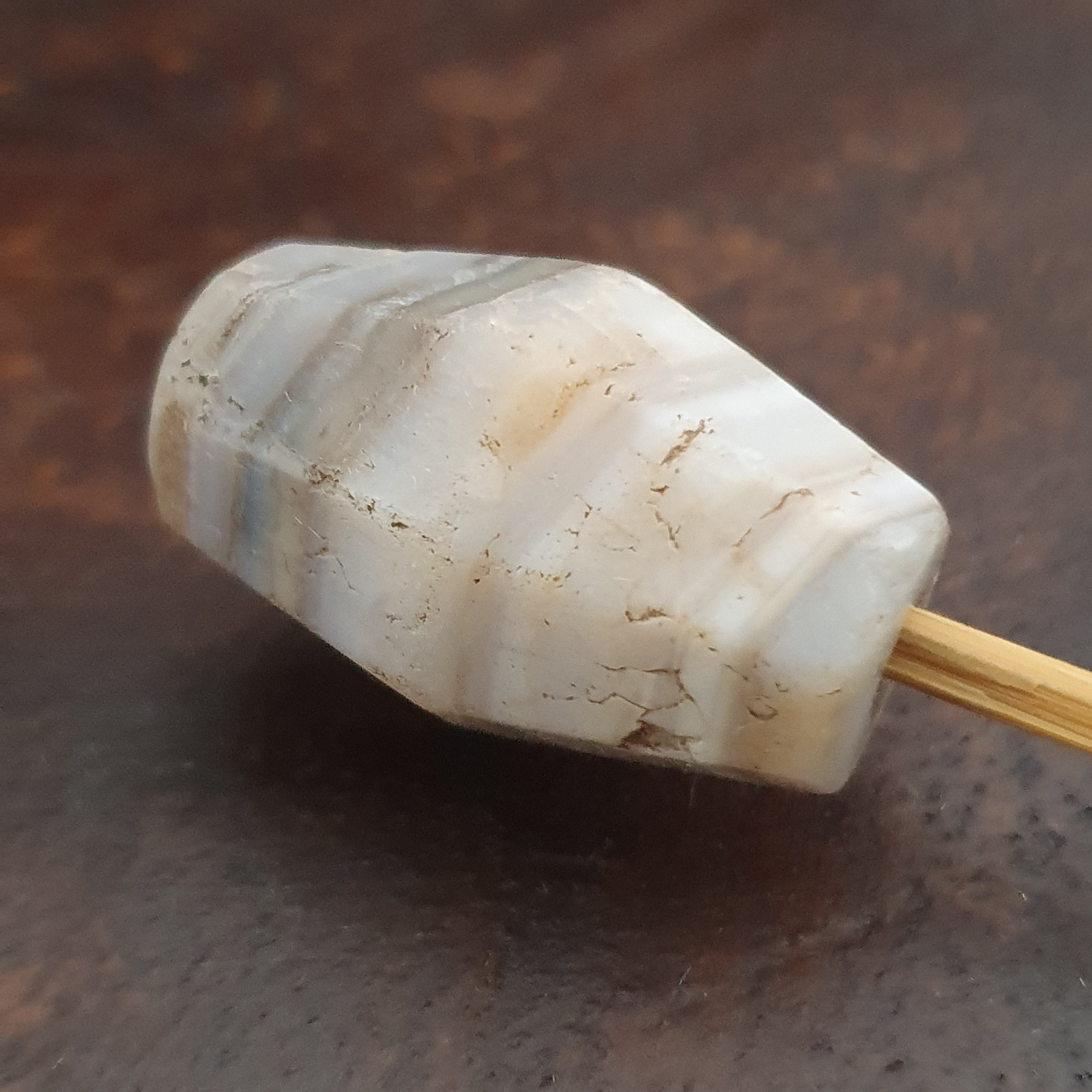 Ancient Rare Natural Stripe Suliemani Agate Bead Amulet