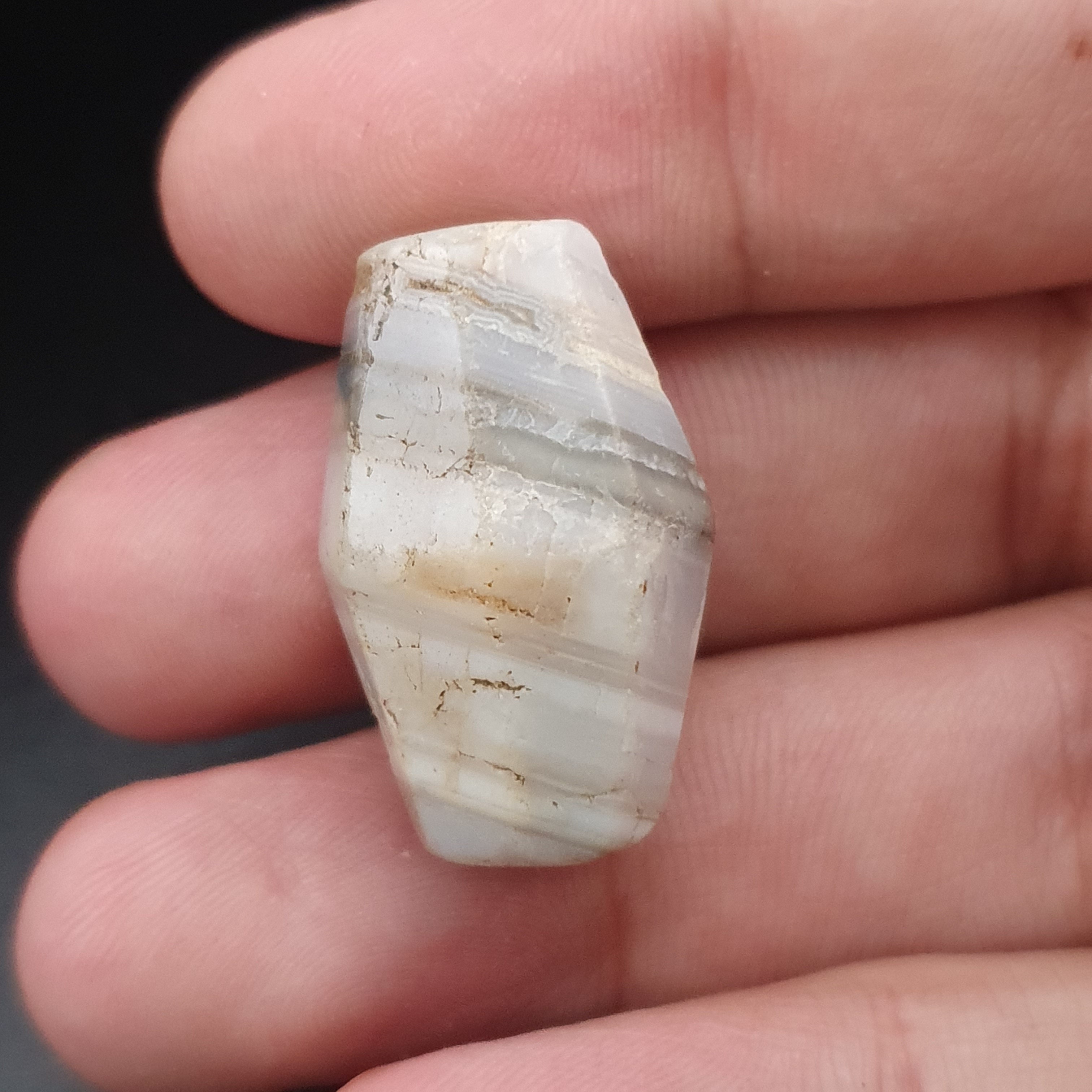 Ancient Rare Natural Stripe Suliemani Agate Bead Amulet