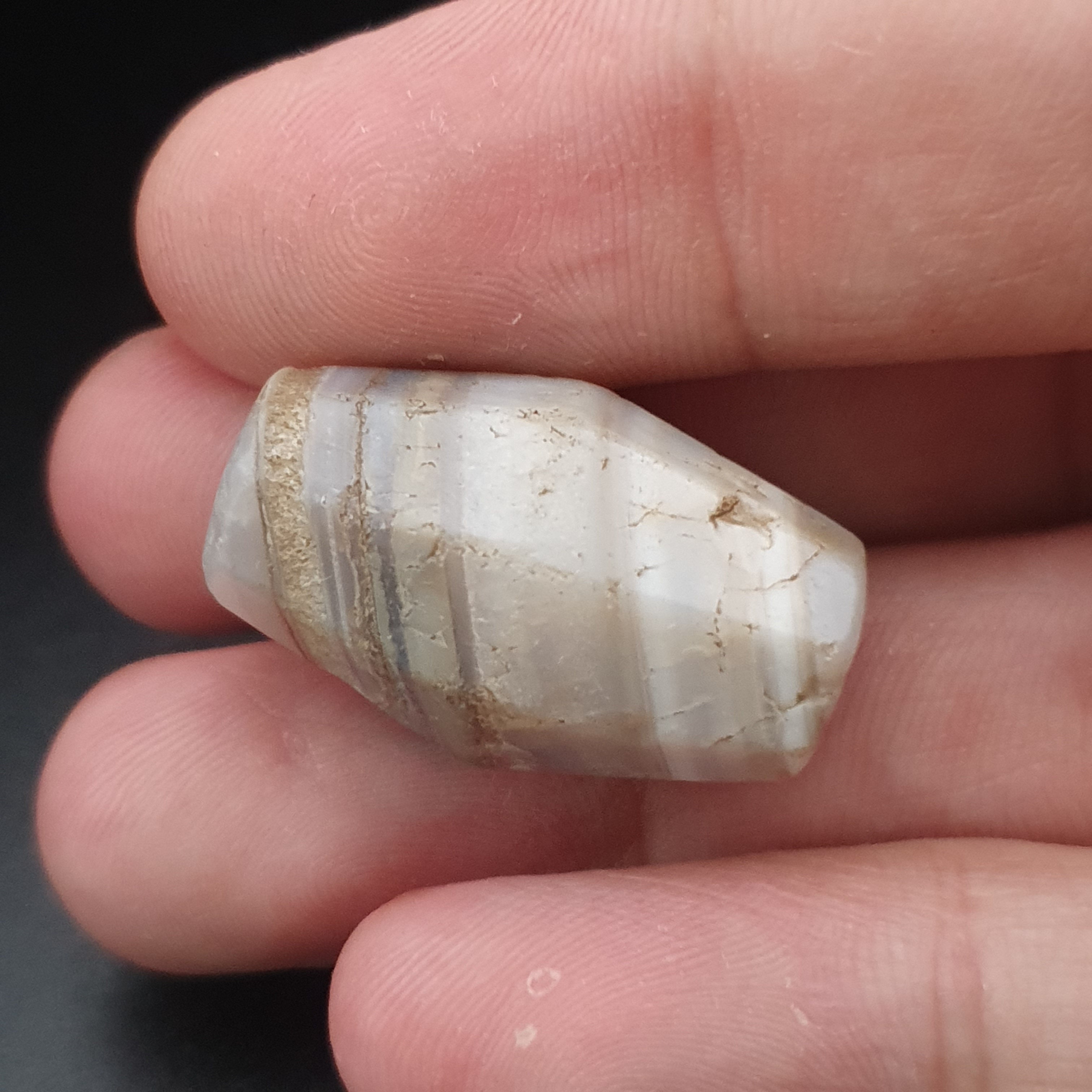Ancient Rare Natural Stripe Suliemani Agate Bead Amulet