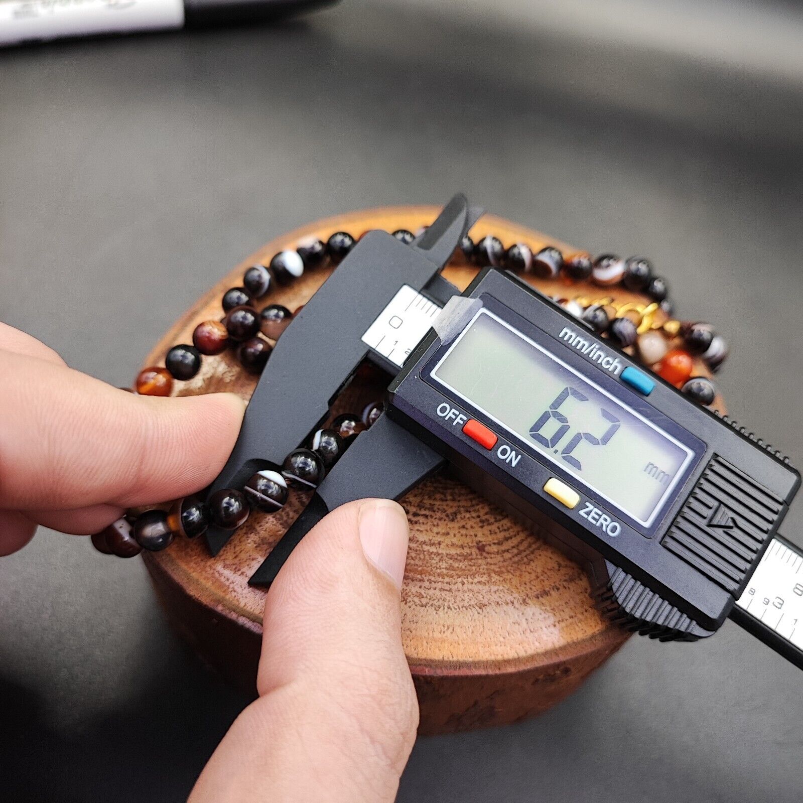 vintage Agate lucky Tibetan Himalayan 6mm Beads Necklace