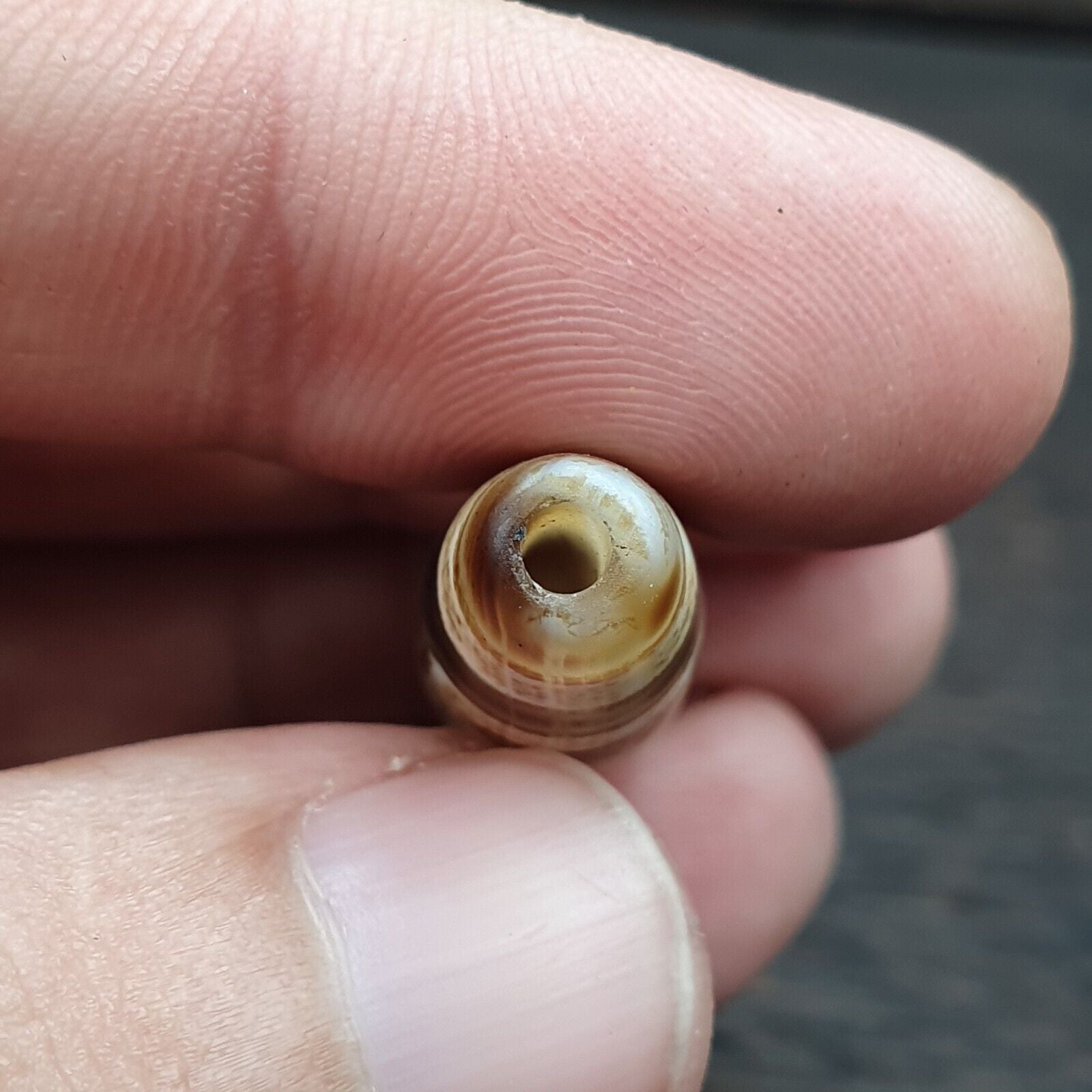 Vintage Eye BEAD Tibetan dzi bead old amulet Agate Tibet gzi pendant