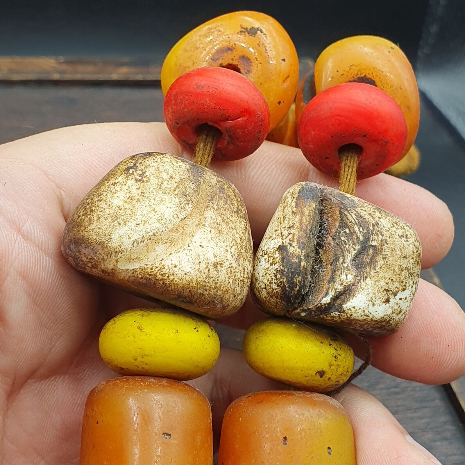 298g Moroccan Berber Necklace Handcrafted Amber Vintage Jewelry African Necklace