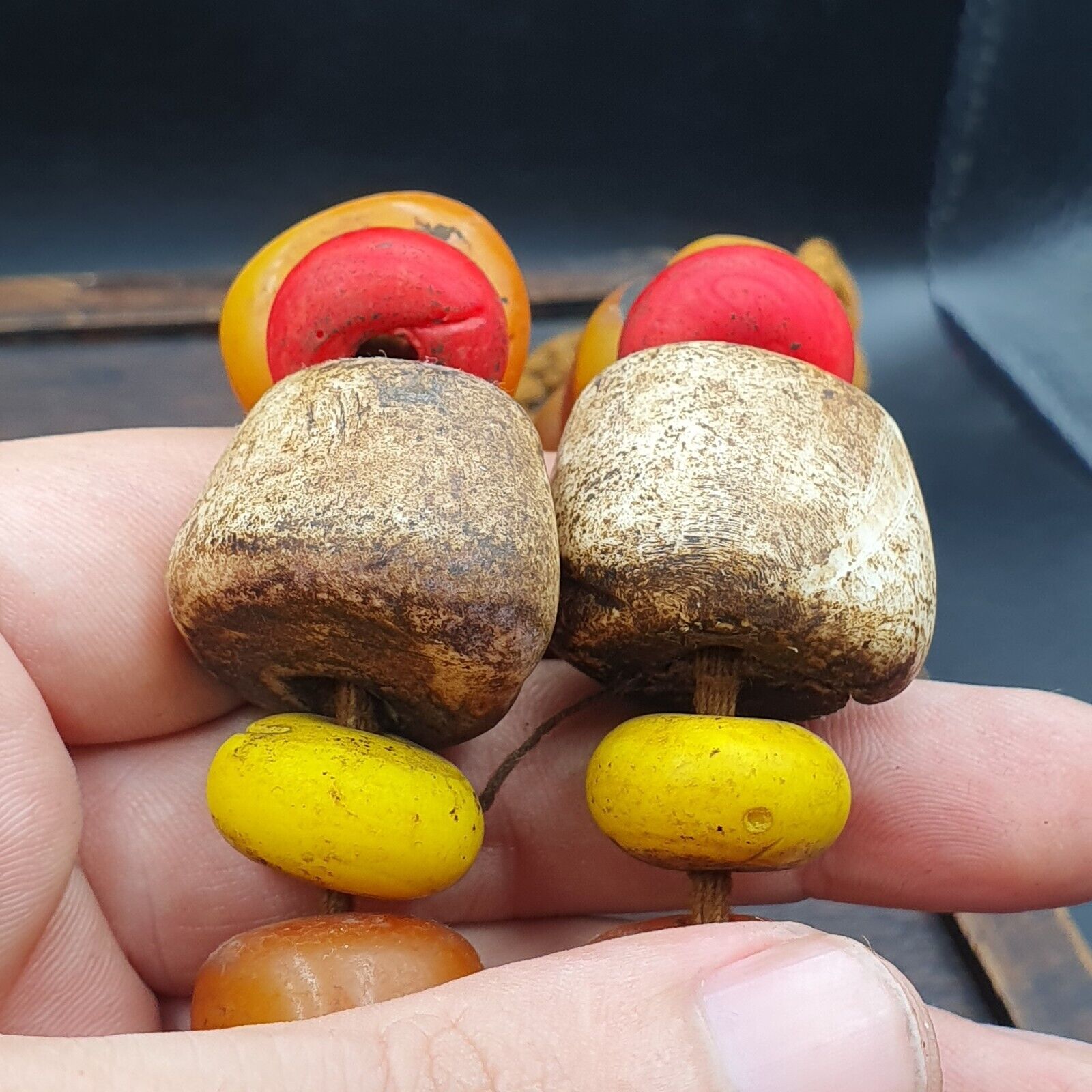 298g Moroccan Berber Necklace Handcrafted Amber Vintage Jewelry African Necklace