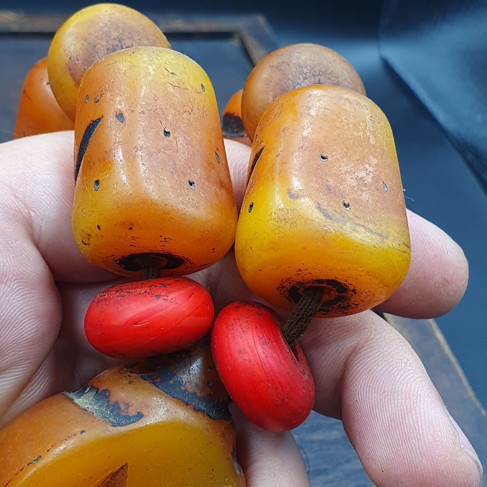 298g Moroccan Berber Necklace Handcrafted Amber Vintage Jewelry African Necklace