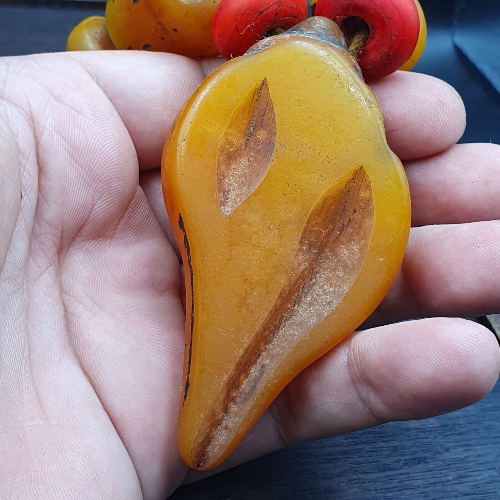 298g Moroccan Berber Necklace Handcrafted Amber Vintage Jewelry African Necklace