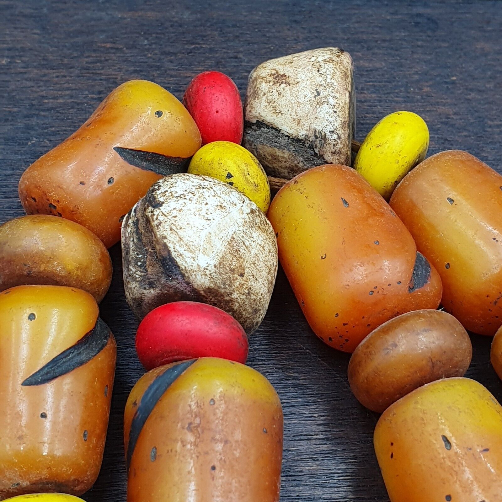 298g Moroccan Berber Necklace Handcrafted Amber Vintage Jewelry African Necklace