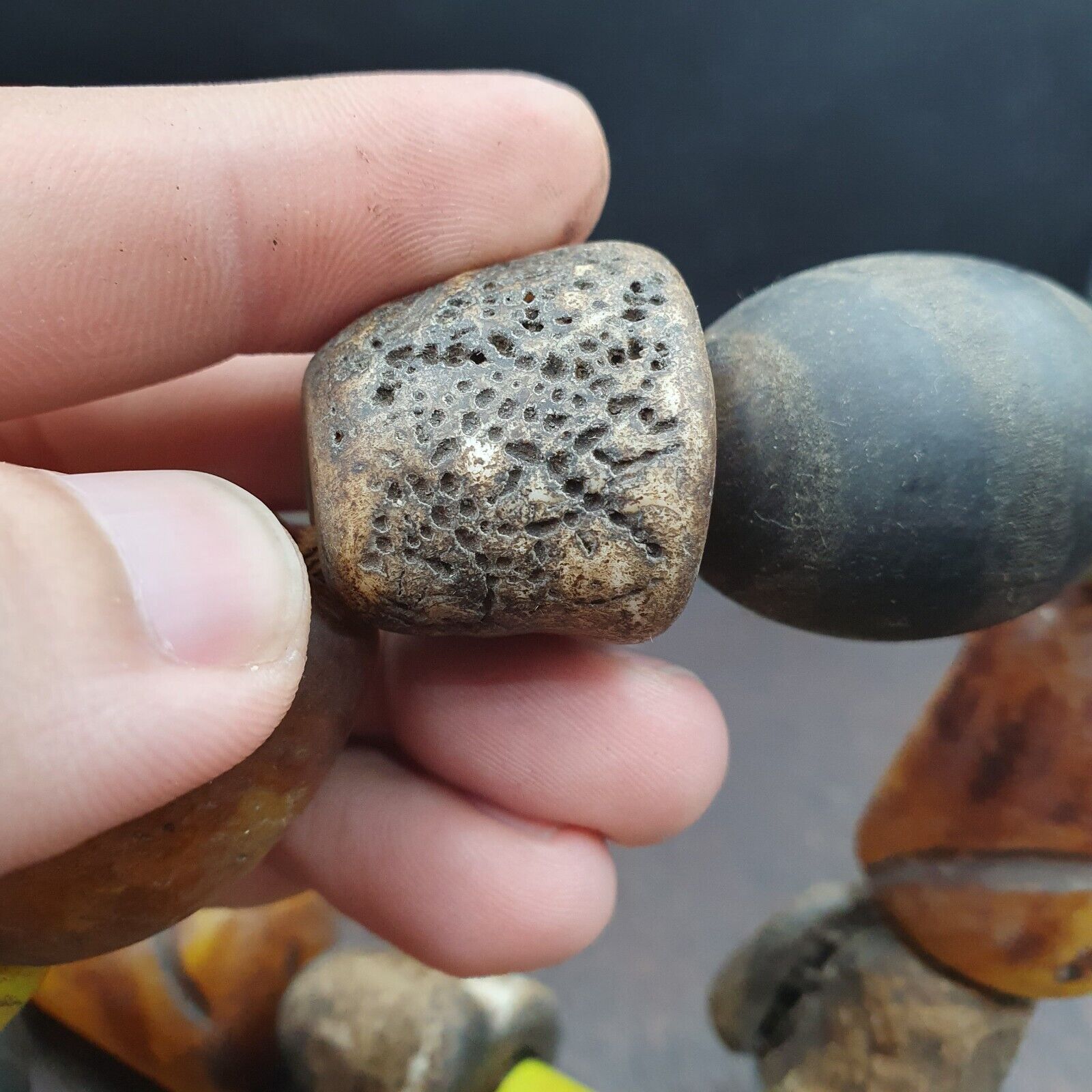 Moroccan Necklace Handcrafted Amber Resin Vintage Jewelry African Necklace