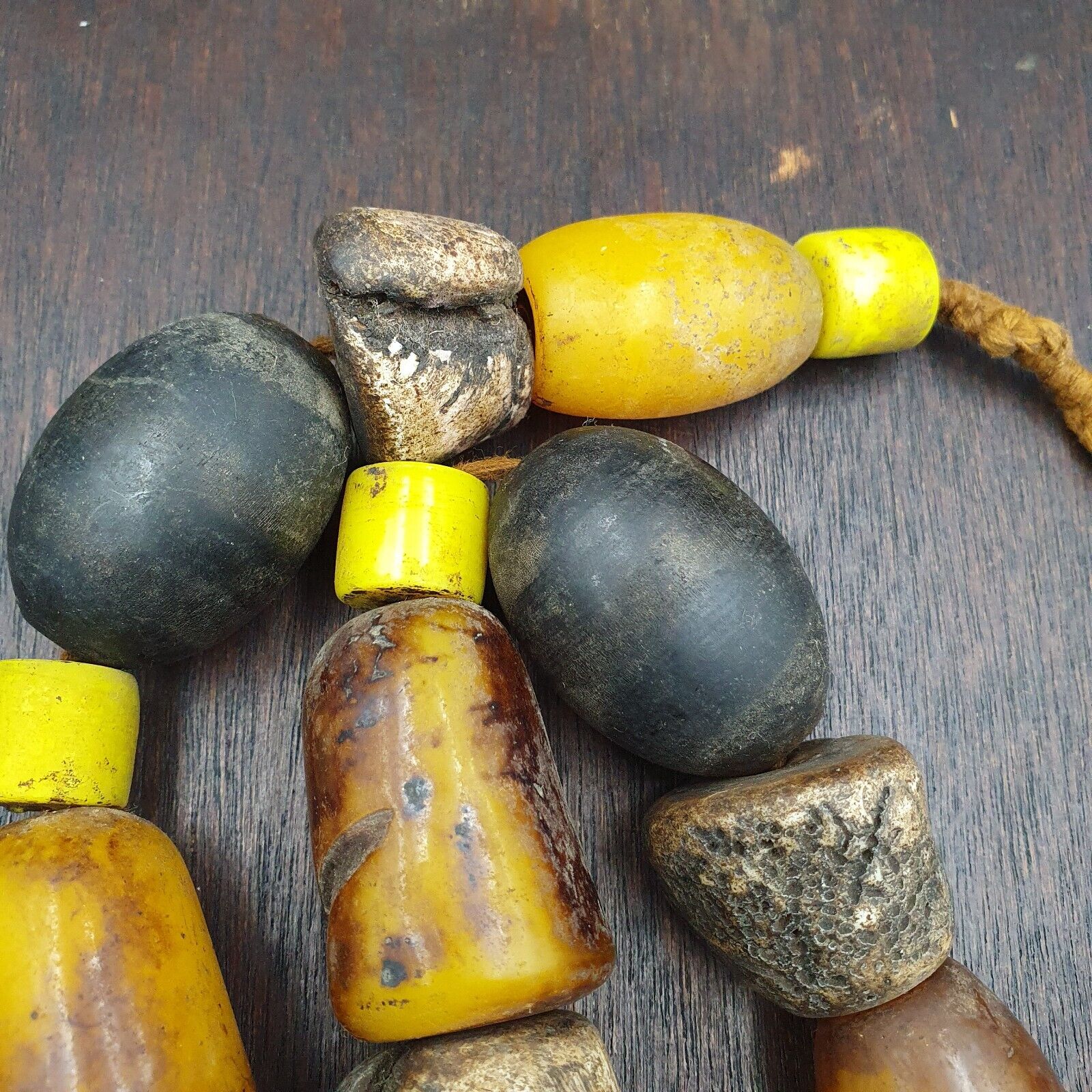 Moroccan Necklace Handcrafted Amber Resin Vintage Jewelry African Necklace