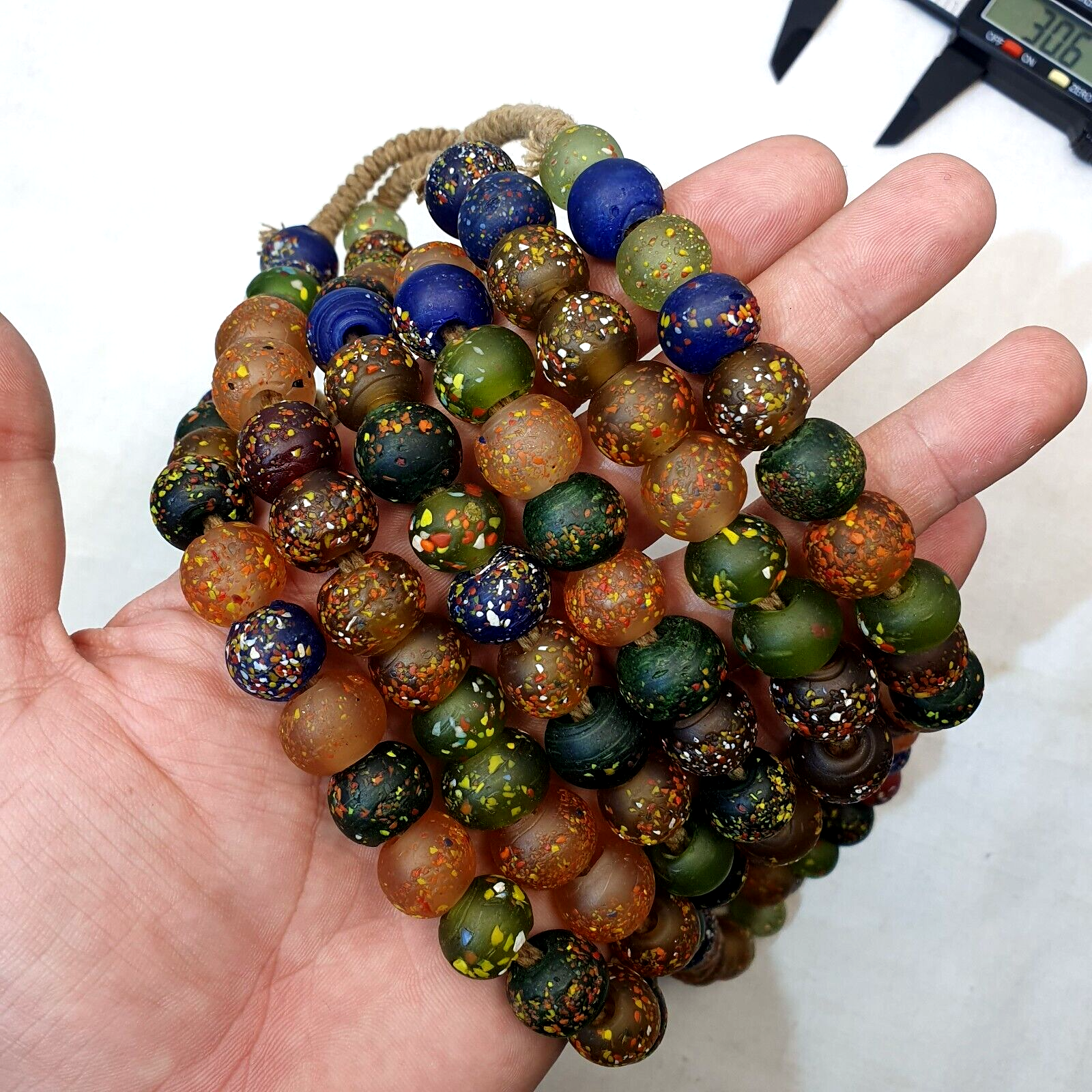 Vintage Trade Candy Glass Beads Beaded Necklace