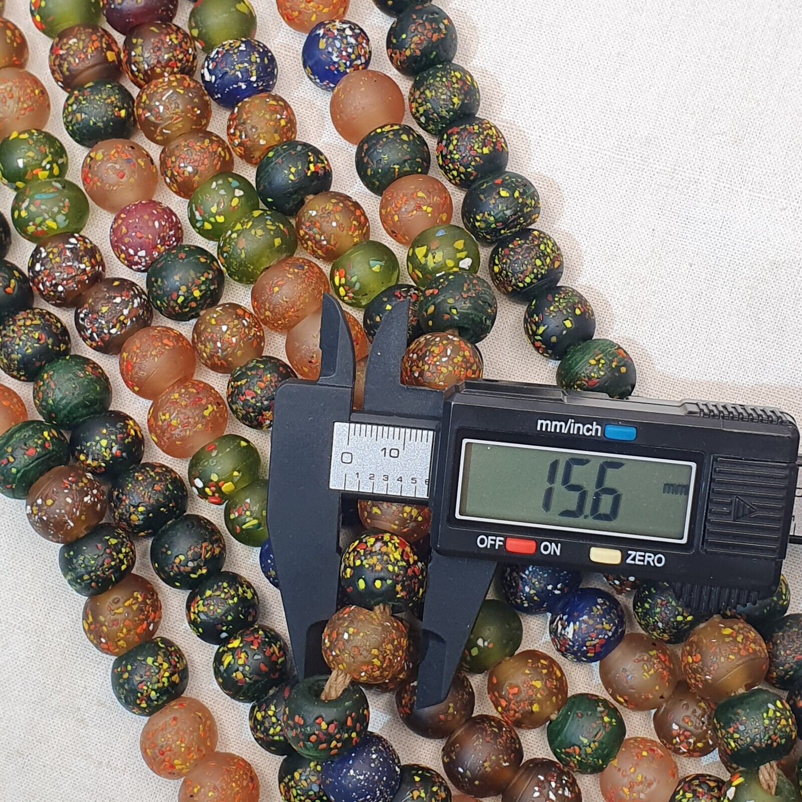 Vintage Trade Candy Glass Beads Beaded Necklace