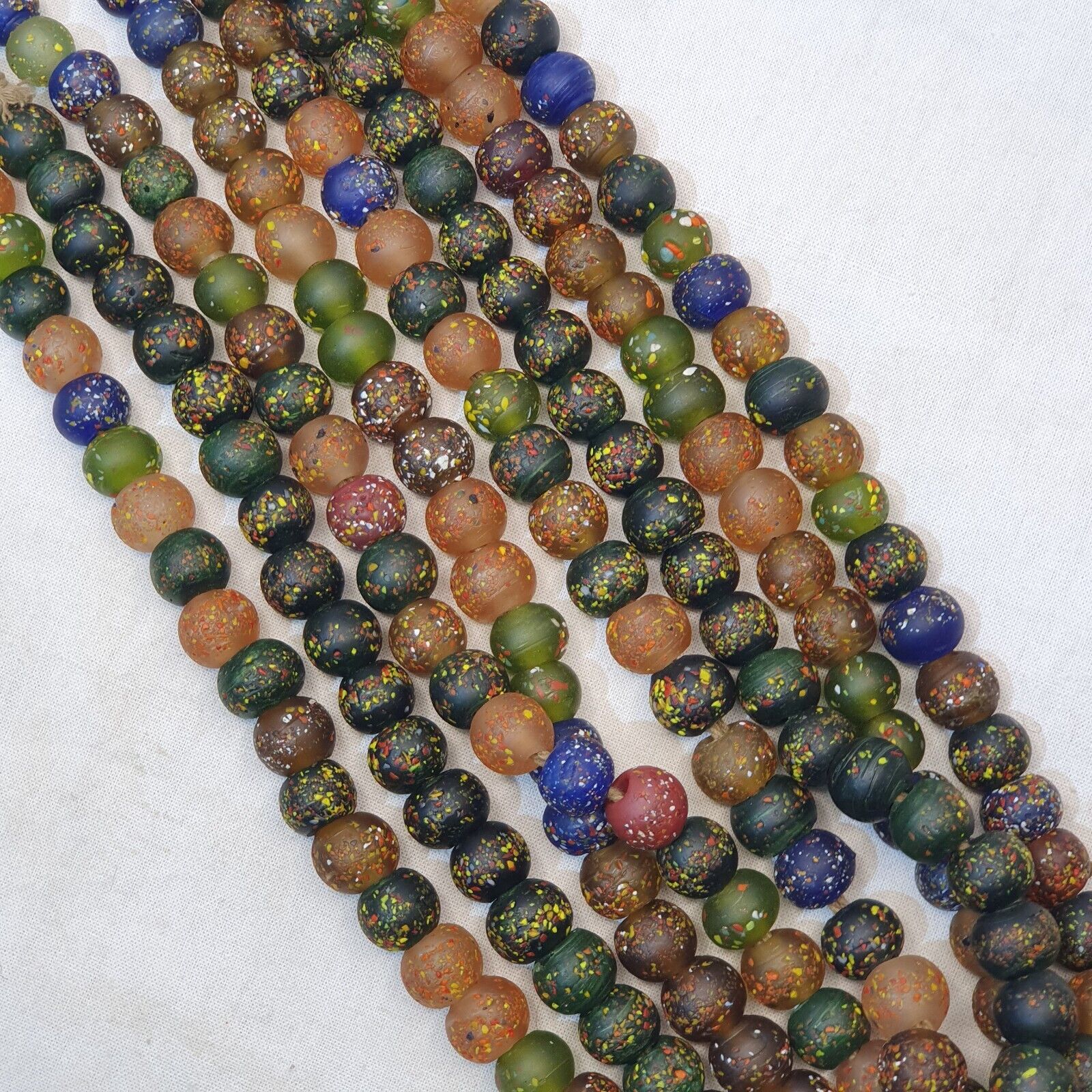Vintage Trade Candy Glass Beads Beaded Necklace