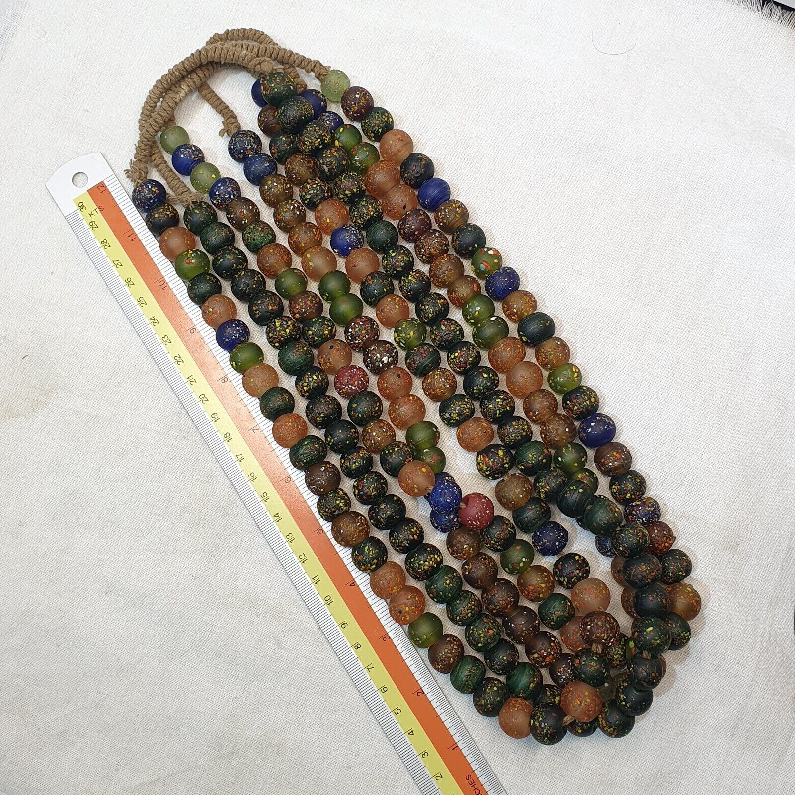 Vintage Trade Candy Glass Beads Beaded Necklace