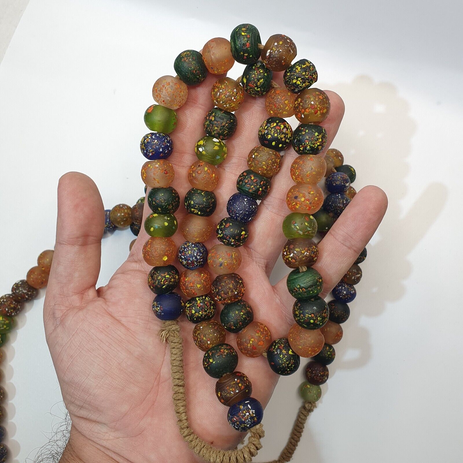 Vintage Trade Candy Glass Beads Beaded Necklace