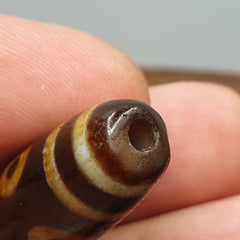 Old Tibetan Himalayan 8 Eyes 4 Stripes Agate stone Dzi Bead Amulet CT-5