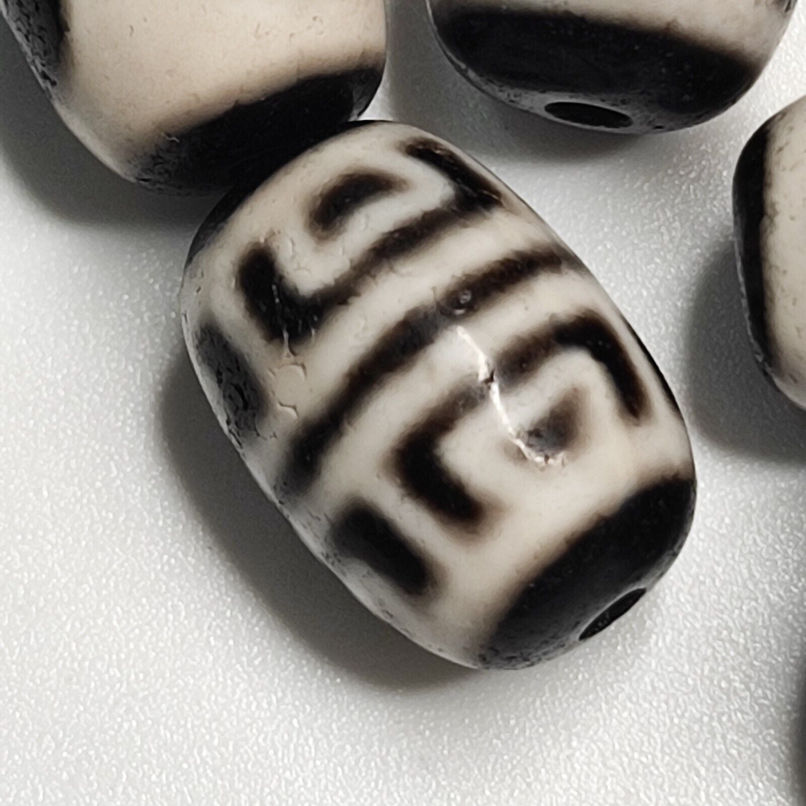 Lot 5 Powerful Unique patterns  Tibetan Agate Dzi Bead Amulet 129