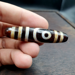 Powerful 2 eyes Unique patterns Tibetan Agate Dzi Bead Amulet CTC-2Y