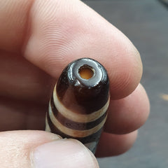 Powerful 2 eyes Unique patterns Tibetan Agate Dzi Bead Amulet CTC-2Y