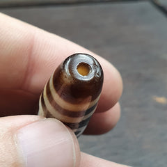 Powerful 2 eyes Unique patterns Tibetan Agate Dzi Bead Amulet CTC-2Y