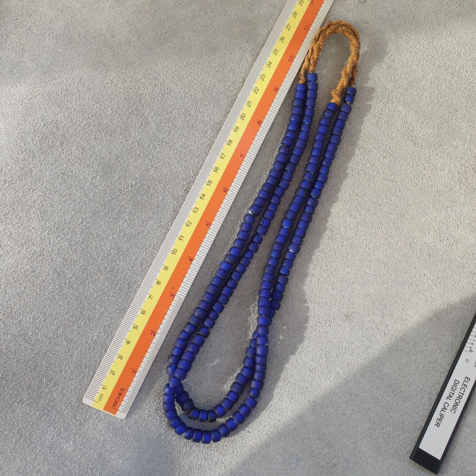 BEAUTIFUL OLD AFRICAN Cobalt blue GLASS ANTIQUE Style BEADS 7MM