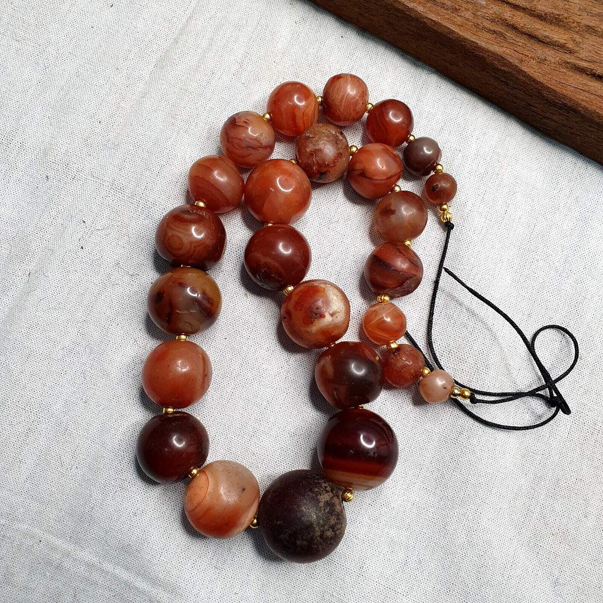 Beautiful Antique Persian African Carnelian Beads Agate Jewelry necklace