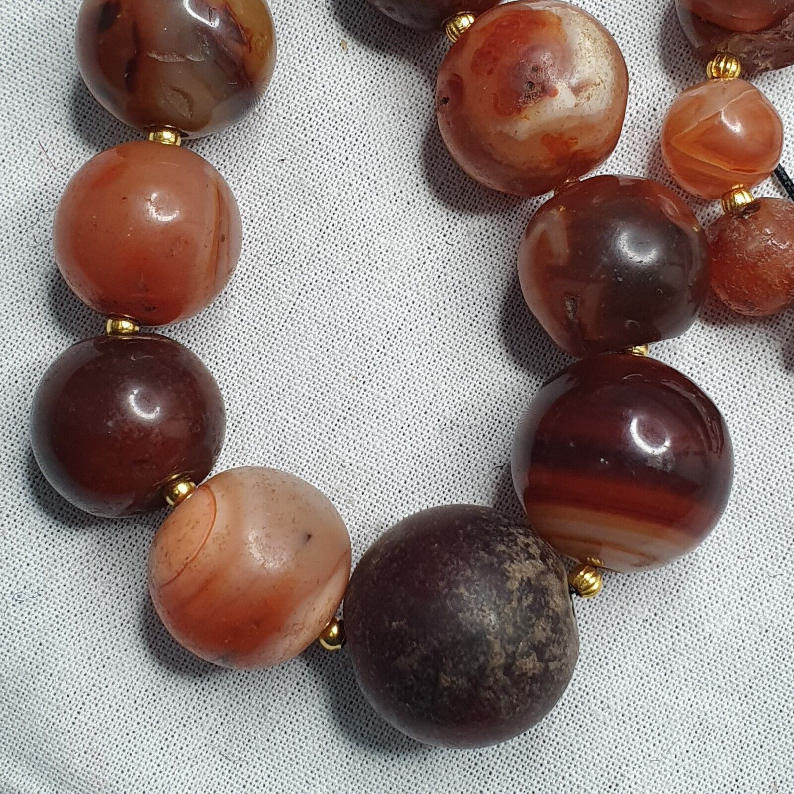 Beautiful Antique Persian African Carnelian Beads Agate Jewelry necklace