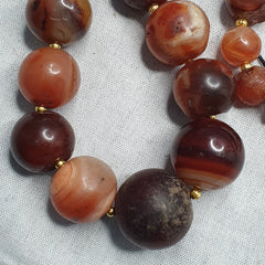 Beautiful Antique Persian African Carnelian Beads Agate Jewelry necklace