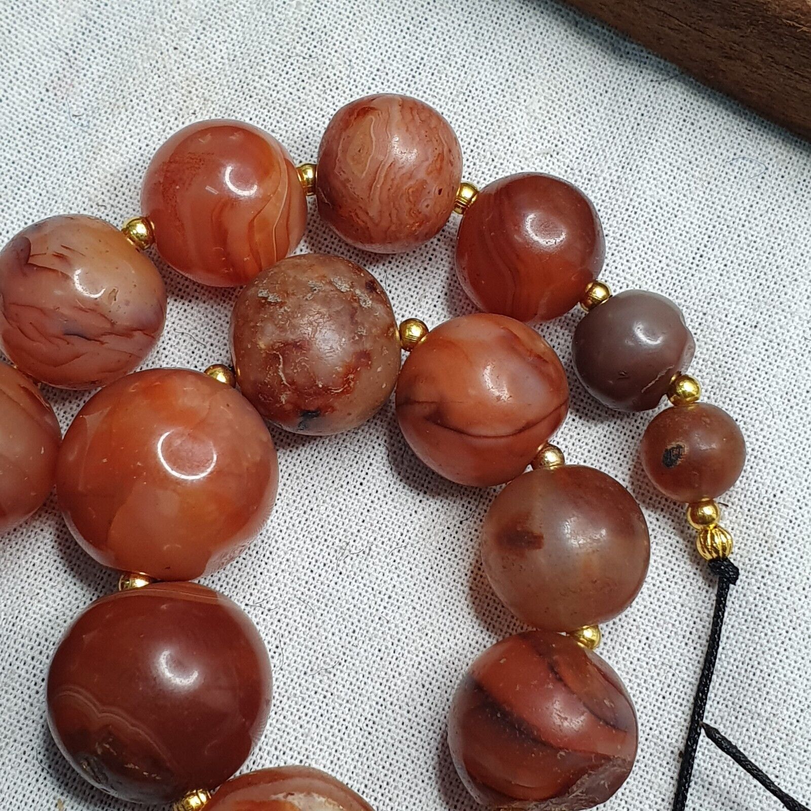 Beautiful Antique Persian African Carnelian Beads Agate Jewelry necklace