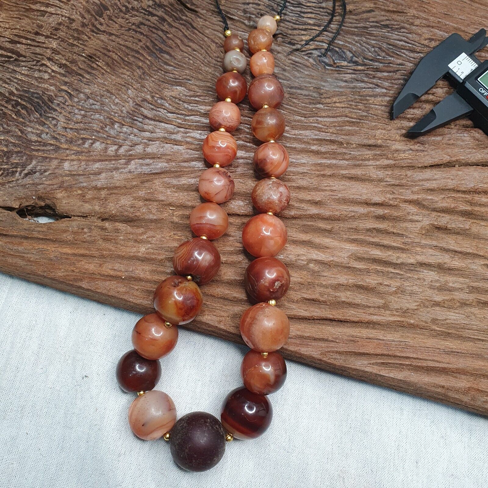 Beautiful Antique Persian African Carnelian Beads Agate Jewelry necklace