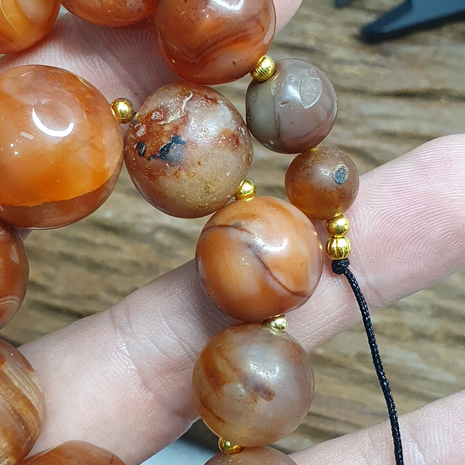 Beautiful Antique Persian African Carnelian Beads Agate Jewelry necklace