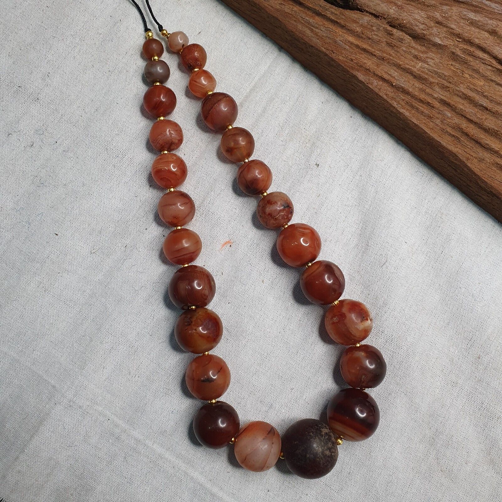 Beautiful Antique Persian African Carnelian Beads Agate Jewelry necklace
