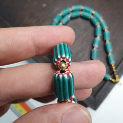 Vintage venetian Style Beads Collection Bluish beads Necklace B21