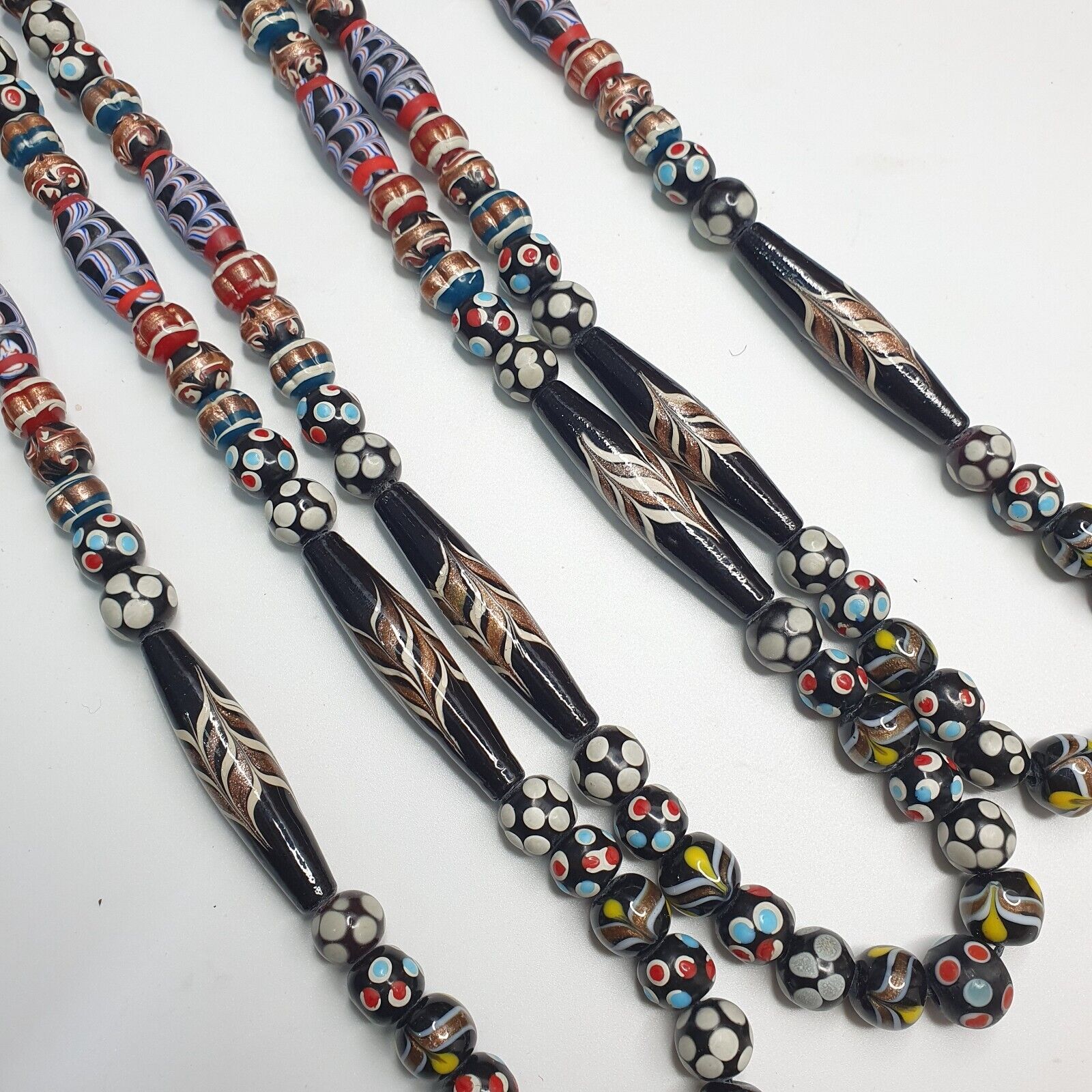 Venetian Style Skunk Wedding cake Aventurine beads beaded Necklace