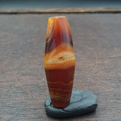 Antique Crystalized Agate Bead Middle Eastern Natural Red Agate Amulet