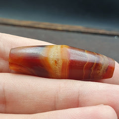 Antique Crystalized Agate Bead Middle Eastern Natural Red Agate Amulet