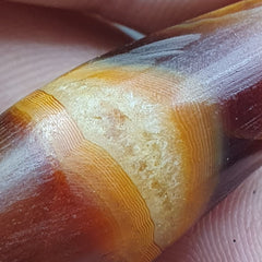 Antique Crystalized Agate Bead Middle Eastern Natural Red Agate Amulet