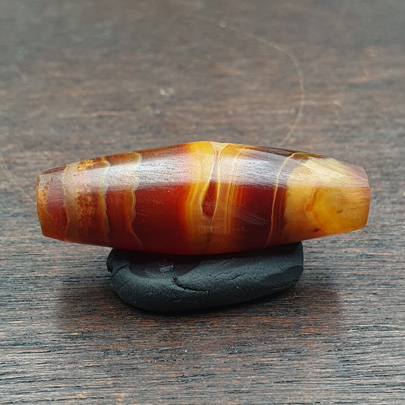 Antique Crystalized Agate Bead Middle Eastern Natural Red Agate Amulet