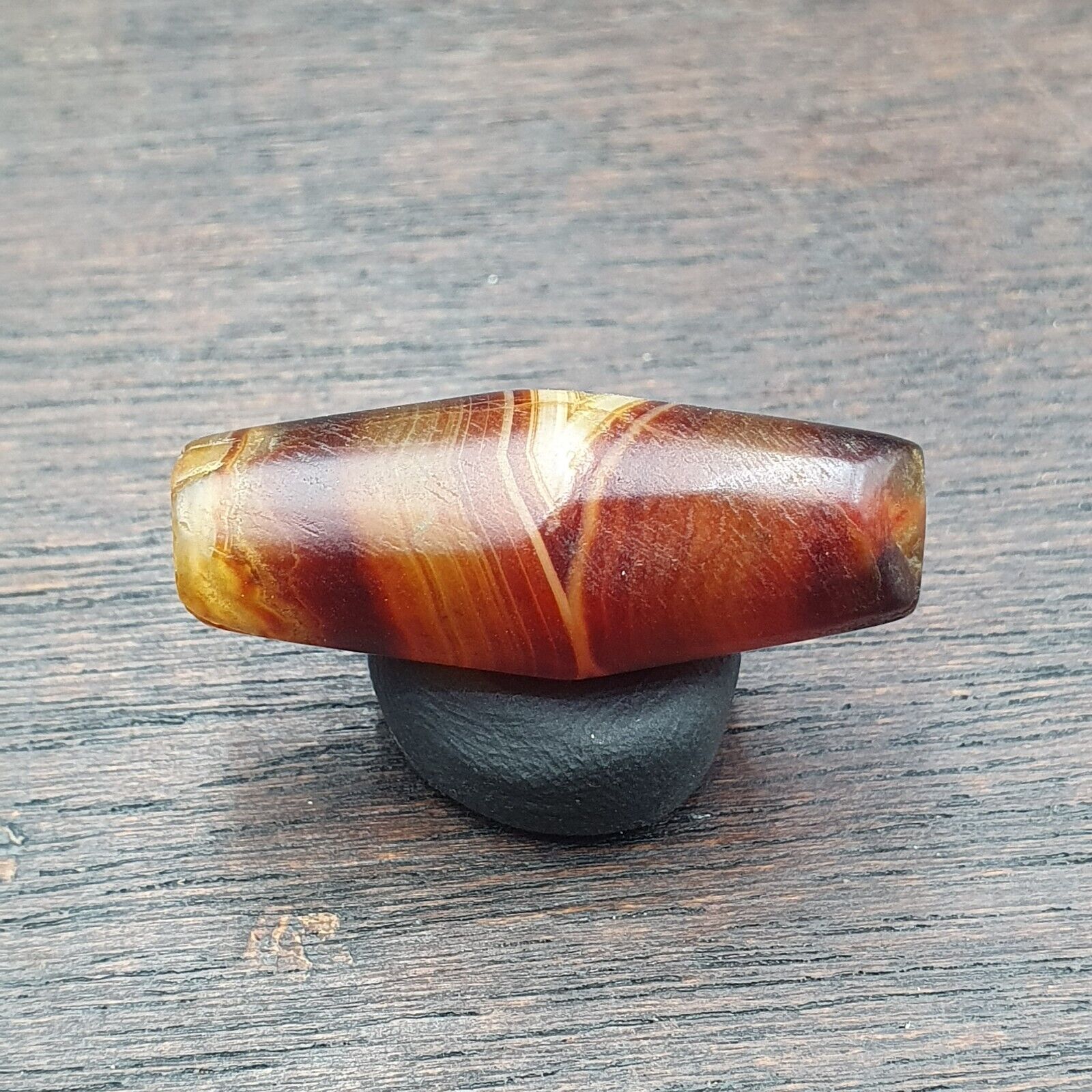 Antique Old Yemeni Agate Natural Eye Rare pattern Banded Agate Bead