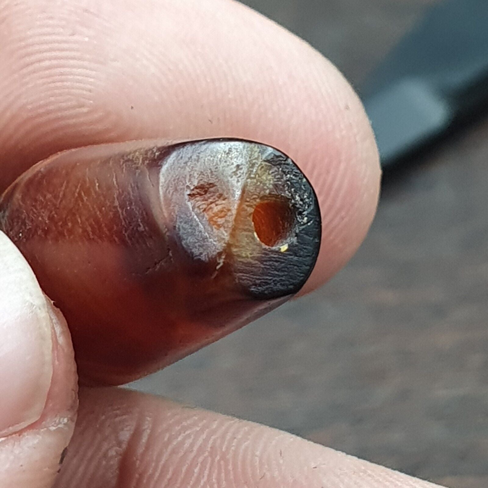 Antique Old Yemeni Agate Natural Eye Rare pattern Banded Agate Bead