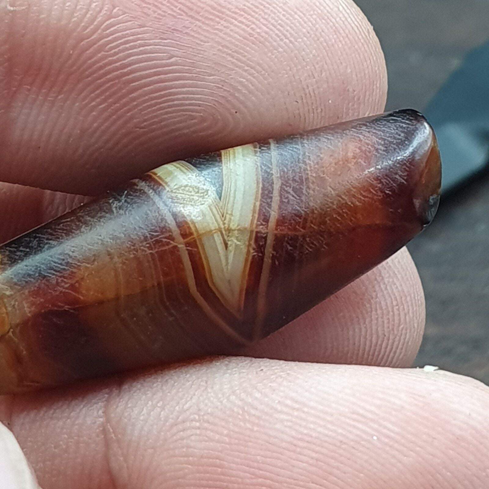 Antique Old Yemeni Agate Natural Eye Rare pattern Banded Agate Bead