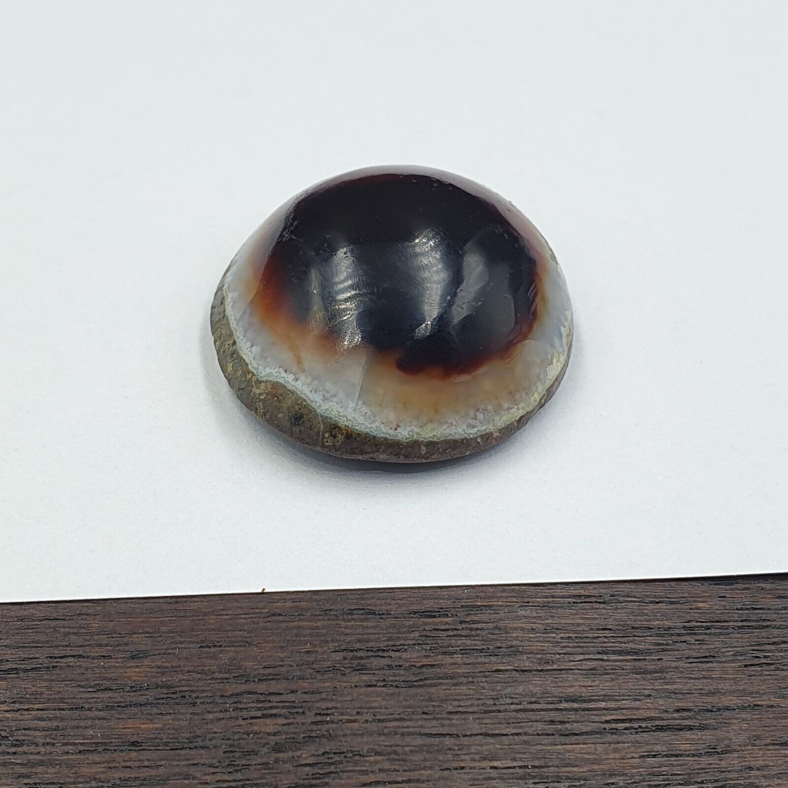 Antique Tibetan Luk Mik Goat Eye Agate Stone Cabochon 30mm