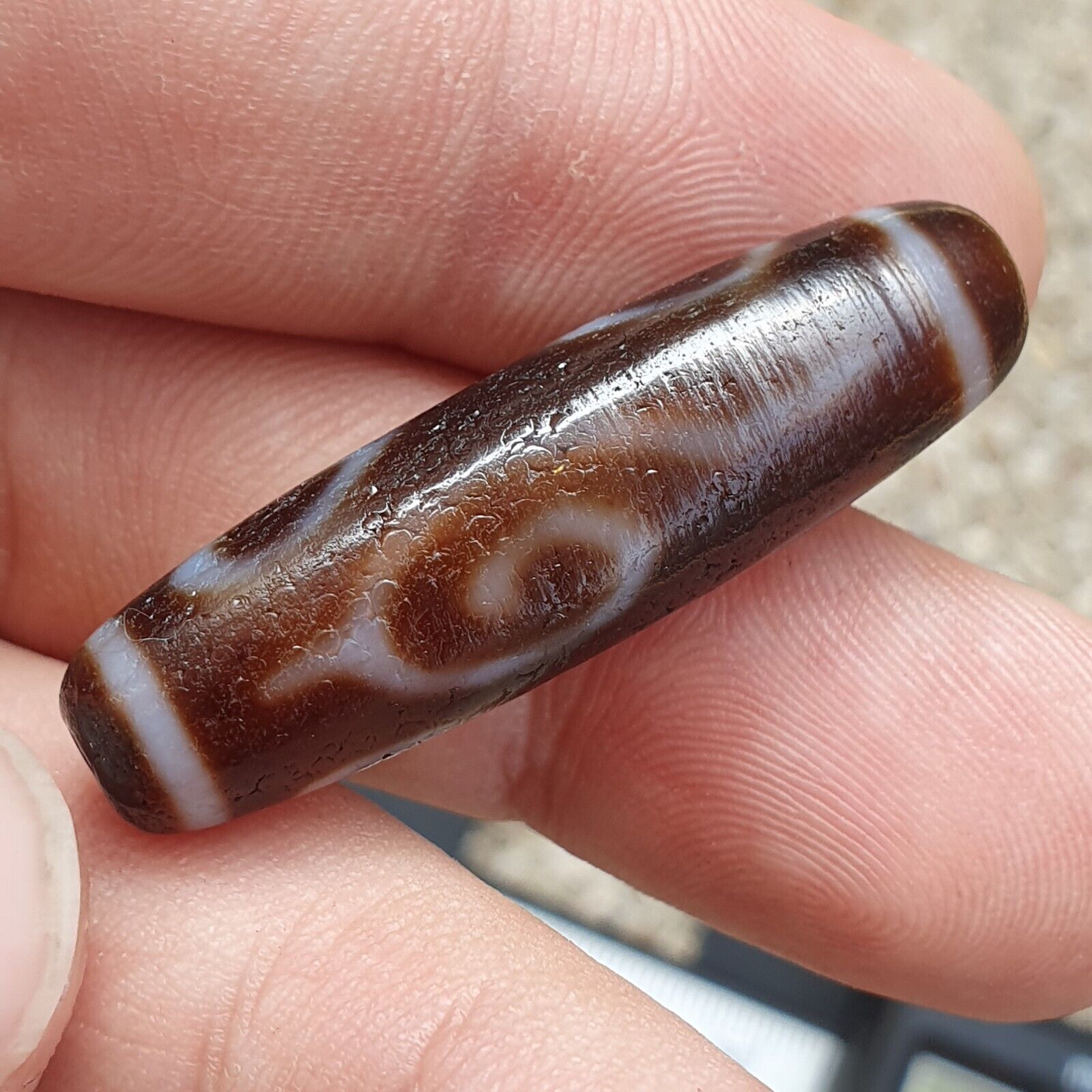 Powerfull Bead INDO TIBETAN Himalayan Agate bead Amulet Dzi