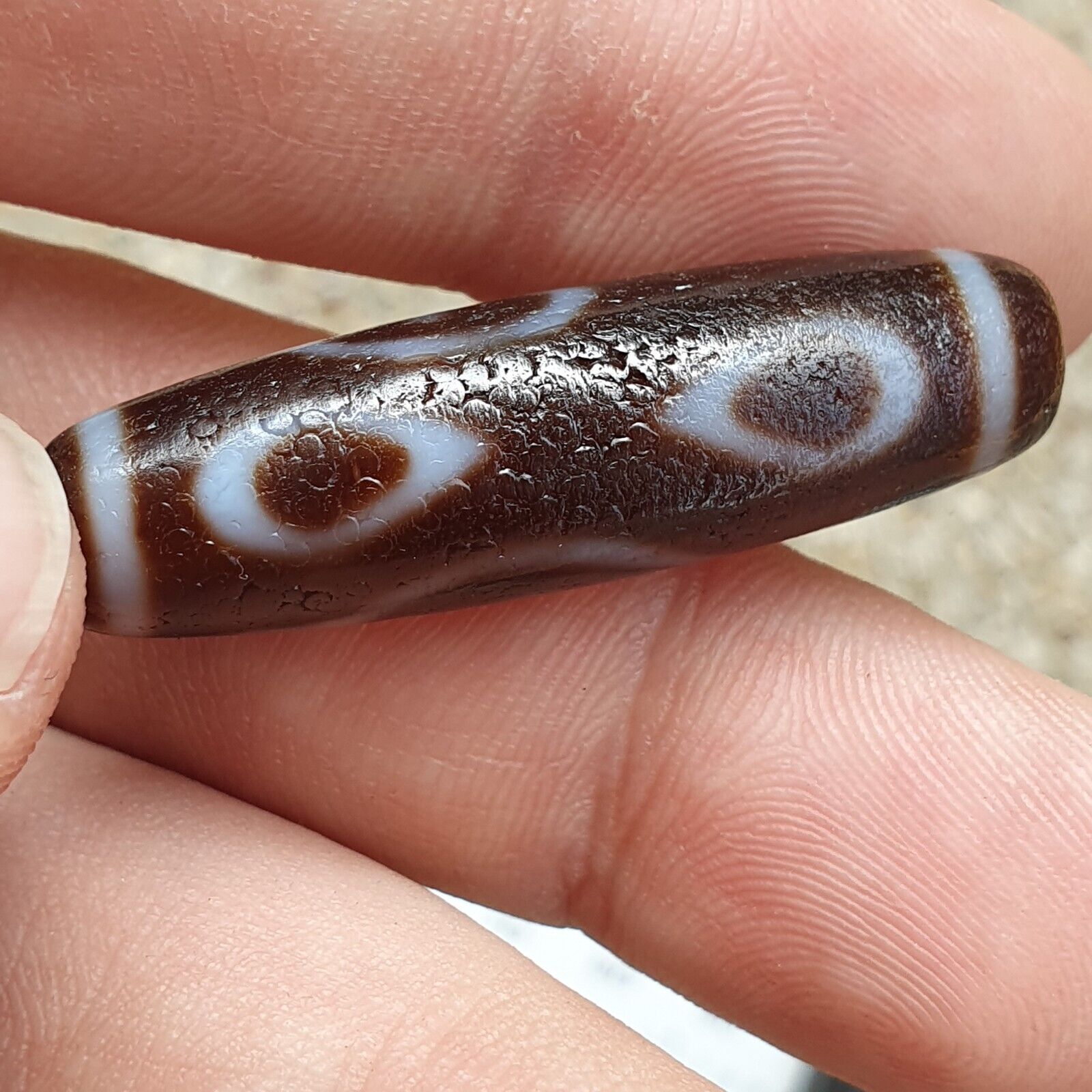 Powerfull Bead INDO TIBETAN Himalayan Agate bead Amulet Dzi