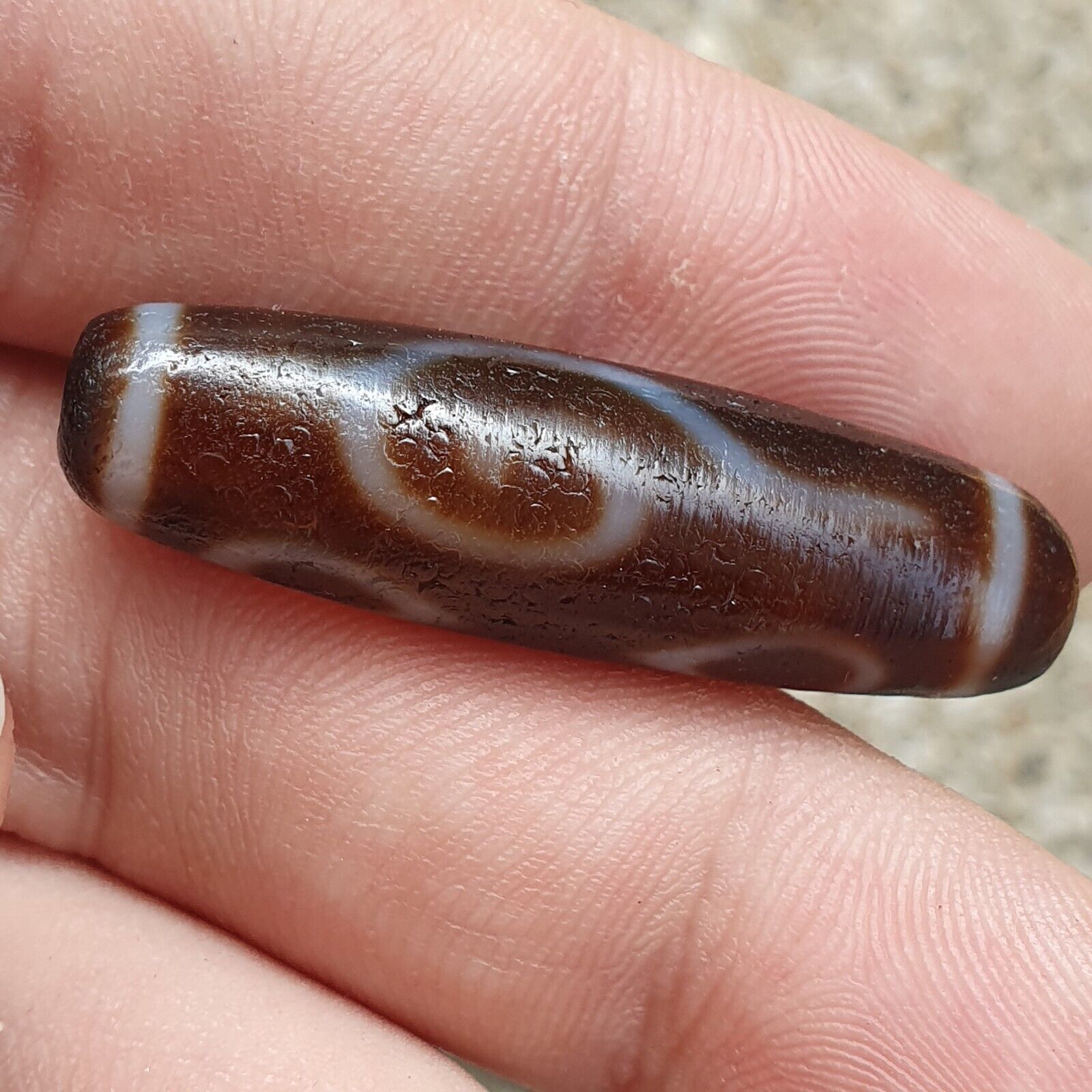 Powerfull Bead INDO TIBETAN Himalayan Agate bead Amulet Dzi