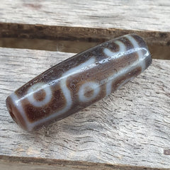 Antique Tibetan Himalayan 9 eyes Agate stone Dzi Bead Amulet AT11