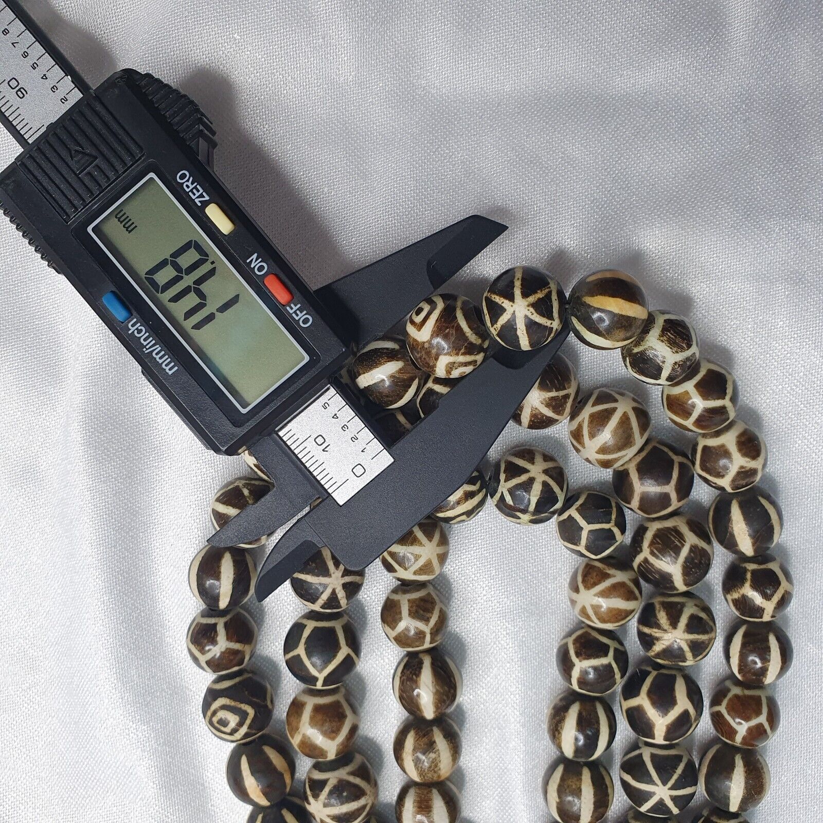 South Asian Burma Necklace Old Pumtek pyu beads Palm Wood Fossilized beads