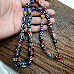 Vintage Fancy Floral Glass Venetian Style Mix Beads | African Necklace GLS1