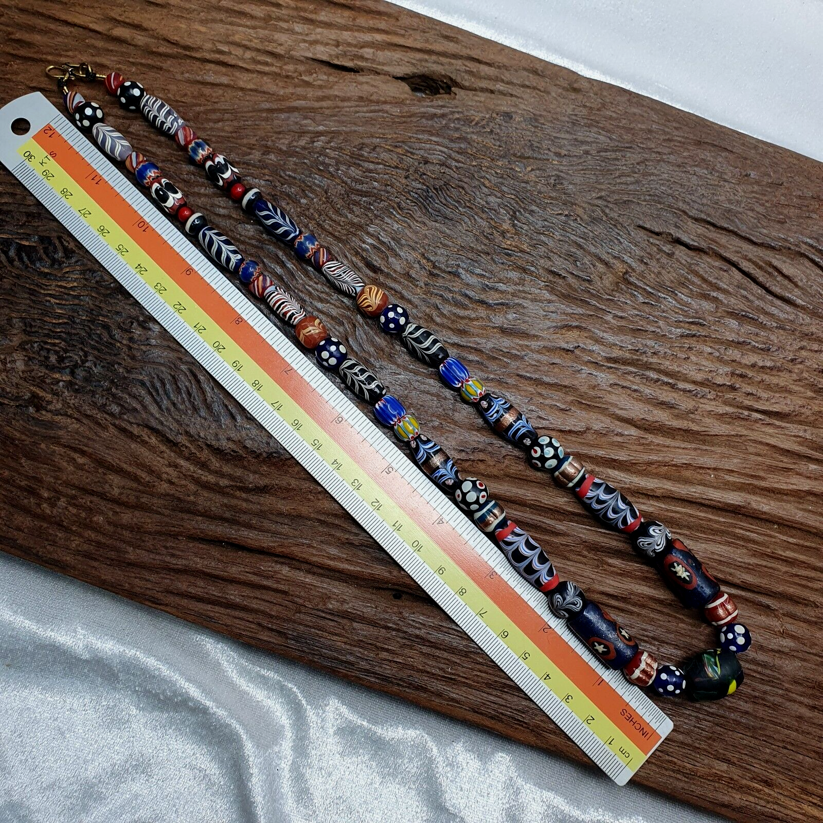 Vintage Fancy Floral Glass Venetian Style Mix Beads | African Necklace GLS1