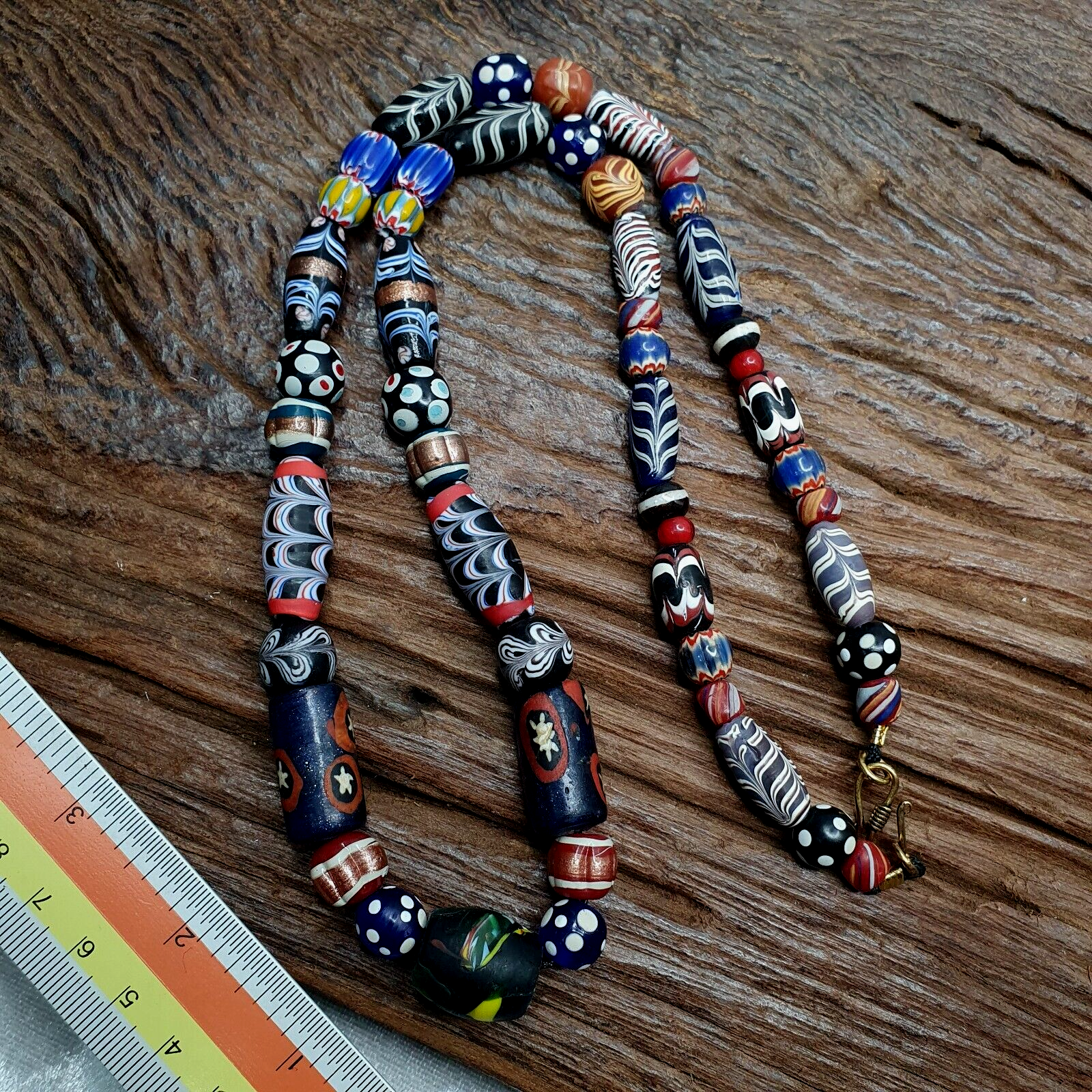 Vintage Fancy Floral Glass Venetian Style Mix Beads | African Necklace GLS1